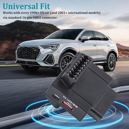 محول مقسم obd2 1 إلى 2 مع مفتاح قطع الطاقة بضغطة واحدة وشحن سريع USB بقدرة 18 وات وموسع منفذ obd للسيارة بـ 16 سنًا لأدوات التشخيص (أعلى) in Saudi Arabia