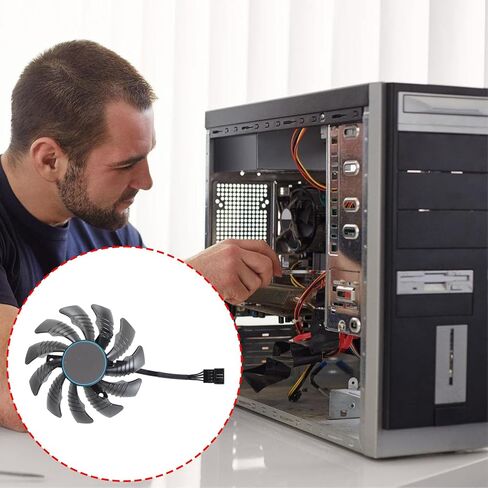 75MM T128010SU Cooling Fan Graphics Card Cooling Radiator for RX6700XT 6600XT Video Card Fan Stability Desktop Graphics Card Fan in Saudi Arabia