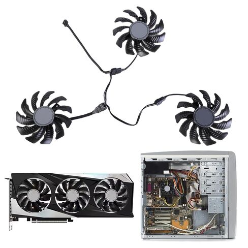 GPU Fan PLD08010S12HH for RTX3050 3060 3060TI Graphics Cards Enhances Cooling 4Pin VGA Cooling Fan 3PCS/Set Graphics Card Fan in Saudi Arabia