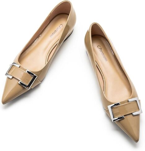 C.Paravano Womens Flats | Pointed Toe Flat | Black Flats for Women | Ballet Flats(Size 8,Black) in Saudi Arabia