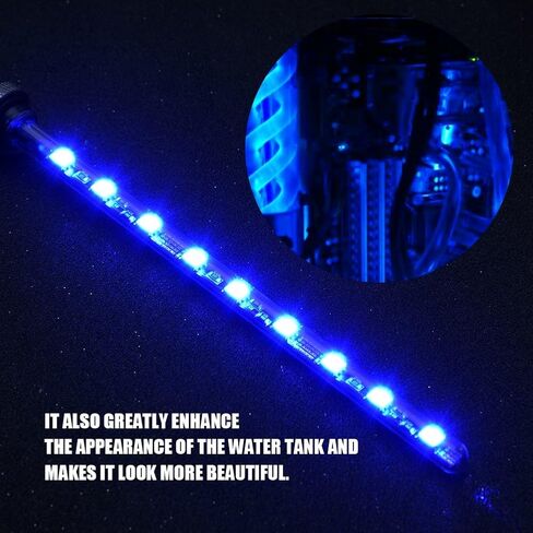 17cm Water Cooling LED Light, Cylindrical Water Cooling Light RGB Color Computer Reservoir LED Lamp LED Tube Lamp Lighting with Remote Controller in Saudi Arabia
