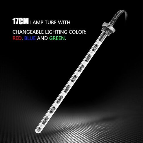 17cm Water Cooling LED Light, Cylindrical Water Cooling Light RGB Color Computer Reservoir LED Lamp LED Tube Lamp Lighting with Remote Controller in Saudi Arabia