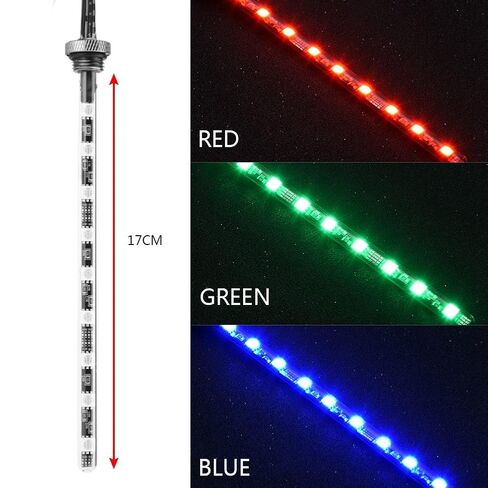 17cm Water Cooling LED Light, Cylindrical Water Cooling Light RGB Color Computer Reservoir LED Lamp LED Tube Lamp Lighting with Remote Controller in Saudi Arabia