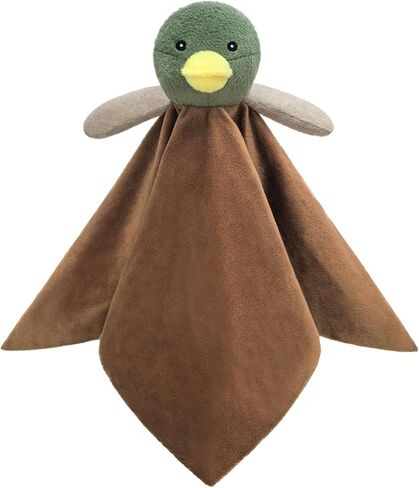 بطانية أمان الحيوانات المحشوة الناعمة من Baby Mallard Duck، بطانية محببة من القطيفة على شكل بطة خضراء، هدية استحمام الطفل/الحضانة، بطانية تحاضن للأطفال حديثي الولادة للأولاد والبنات، 35.56 سم in Saudi Arabia