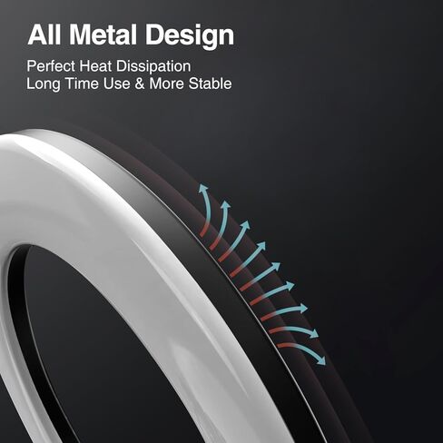 Elitehood 12’’ Ring Light with Tripod Stand (72’’ Tall) & iPad/Phone Holder, Dimmable Selfie Circle LED Lights Ringlight for Video Recording, Conference, Makeup, Laptop, Computer, Webcam, YouTube in Kuwait