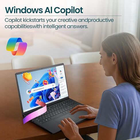 لاب توب ديل انسبايرون 15.6 بوصة فل اتش دي، انتل كور i7-1355U، ذاكرة الوصول العشوائي 32 جيجا، 1 تيرابايت اس اس دي، ويندوز 11 برو، لوحة مفاتيح بإضاءة خلفية، قارئ بصمات الأصابع، كوبيلوت ايه اي in Kuwait