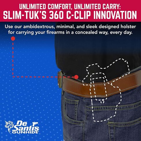 DeSantis Transit IWB Gun Holster- Concealed Carry Holster, Fits the GLOCK 19/19 Gen 5/19X/23/32/36/45/48, S/A XD9/XD40/XDM 3.8, Walther P99, SIG P228/P229/P239, H&K VP9 - Ambidextrous, Tan in Saudi Arabia