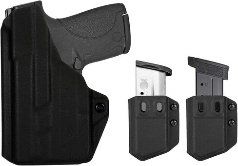 IWB TLR-6 Holster Right Hand Fits S&W M&P Shield/Shield Plus M2.0 9mm/.40 3.1" w/TLR-6/HL Pistol Holster & Universal 9/.40 Double/Single Stack Mag Carrier (Stream Light TLR-6/HL Must be Attached) in Saudi Arabia