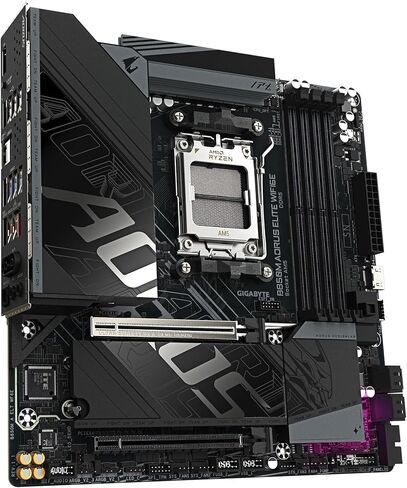 GIGABYTE B850M AORUS Elite WIFI6E Motherboard - AMD Ryzen 9000 Series Processors, Digital 12+2+2 Phase VRM, up to 8200MHz DDR5 (O.C.), 1x PCIe 5.0 + 1x PCIe 4.0 M.2, Wi-Fi 6E, 2.5GbE LAN in Saudi Arabia