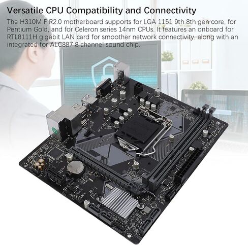 اللوحة الأم fosa H310M F R2.0، اللوحة الأم للكمبيوتر المكتبي M ATX DDR4، تدعم LGA 1151 الجيل التاسع الثامن Core Pentium Gold Celeron 14nm CPU مع مخرجات DVI VGA in Saudi Arabia