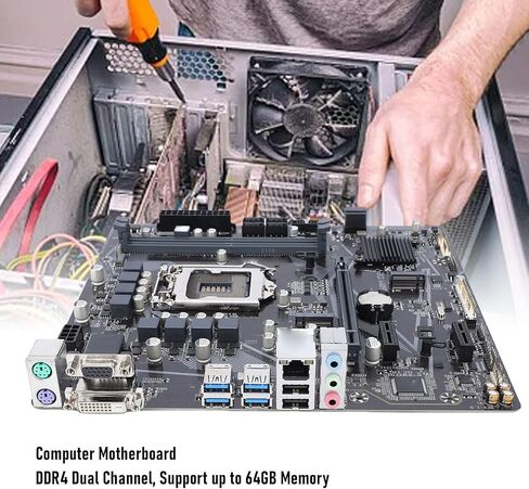 اللوحة الأم Vikye B560M Gaming M ATX، M.2، SATA 3.0 6 جيجابت / ثانية، USB 3.0، VGA/DVI، ذاكرة DDR4 لـ LGA1200 مناسبة لـ Core I3 I5 I7 I9 in Kuwait
