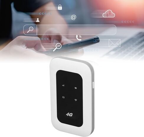 4G LTE Mobile Hotspot, Mobile Wi Fi Router, 150Mbps High Speed, Support 10 Users Connections, Portable 2100mAh 4G Wi Fi Hotspot for Laptop Car Travel Camping in Saudi Arabia