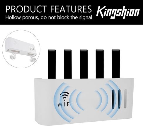 صندوق تخزين جهاز توجيه WiFi - منظم رف جيد التهوية لجهاز التوجيه والمودم وجهاز الاستقبال | إدارة الكابلات للمكتب والفصول الدراسية والمكتب in Saudi Arabia
