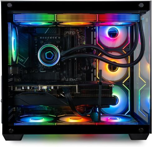 Panorama XL RTX 5070 Ti، 24-Core i9-14900KF، ذاكرة الوصول العشوائي DDR5 سعة 32 جيجابايت، 2 تيرابايت Gen4 SSD، كمبيوتر مكتبي للألعاب مبرد سائل مقاس 360 مم مع نظام التشغيل Windows 11 Pro، ضمان لمدة 3 سنوات، لوحة مفاتيح RGB + ماوس، شبكة WiFi داخلية 6E، 3X DP in Kuwait