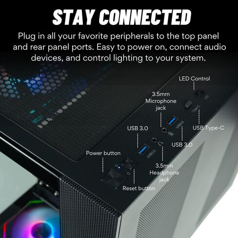 Panorama XL RTX 5070 Ti، 24-Core i9-14900KF، ذاكرة الوصول العشوائي DDR5 سعة 32 جيجابايت، 2 تيرابايت Gen4 SSD، كمبيوتر مكتبي للألعاب مبرد سائل مقاس 360 مم مع نظام التشغيل Windows 11 Pro، ضمان لمدة 3 سنوات، لوحة مفاتيح RGB + ماوس، شبكة WiFi داخلية 6E، 3X DP in Kuwait