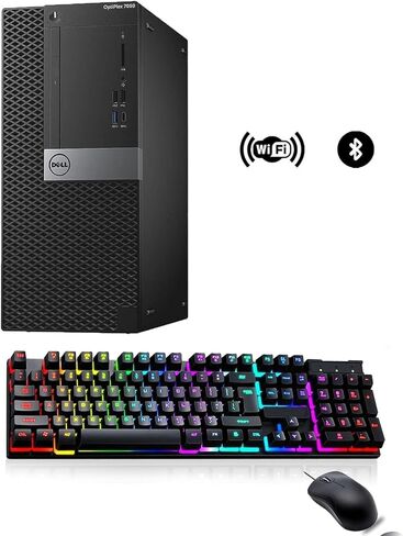 Dell Optiplex 7050 Mini Tower PC Desktop Computer | Windows 11 Pro | 8GB RAM | 256GB SSD | Core i5-7500 | USB WiFi+BT | Keyboard | Mouse | No DVD(Renewed) in Kuwait