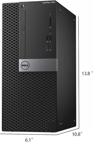 Dell Optiplex 7050 Mini Tower PC Desktop Computer | Windows 11 Pro | 8GB RAM | 256GB SSD | Core i5-7500 | USB WiFi+BT | Keyboard | Mouse | No DVD(Renewed) in Kuwait