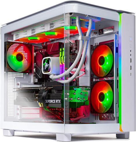 كمبيوتر سطح المكتب Skytech King 95 للألعاب، Ryzen 7 9800X3D 4.7 جيجا هرتز (5.2 جيجا هرتز Turbo)، NVIDIA RTX 5070 12 جيجا، 2 تيرابايت Gen4 NVMe SSD، 32 جيجا DDR5 RAM 6000 RGB، 850 وات ذهبي PSU، 360 مم ARGB AIO، واي فاي، ويندوز 11 in Kuwait