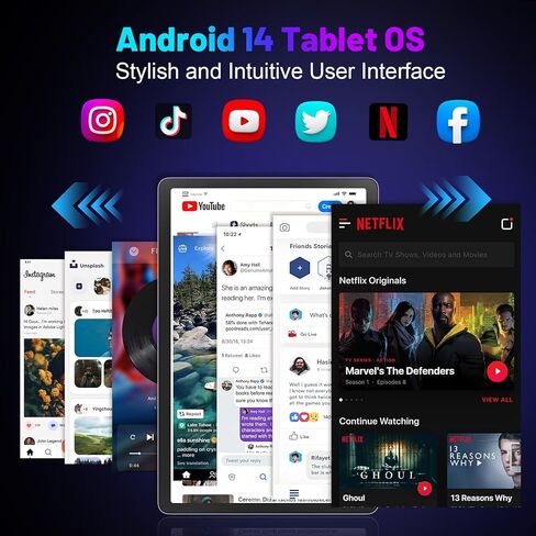 جهاز لوحي Android 14 مقاس 11 بوصة، وذاكرة وصول عشوائي 18 جيجابايت وذاكرة تخزين داخلية 128 جيجابايت وسعة 1 تيرابايت قابلة للتوسيع، وحدة معالجة مركزية ثماني النواة بسرعة 2.0 جيجا هرتز، وشبكة WiFi 5G، وشاشة 2K، وكاميرا بدقة 13 ميجابكسل + 5 ميجابكسل + 5 ميجاب in Kuwait