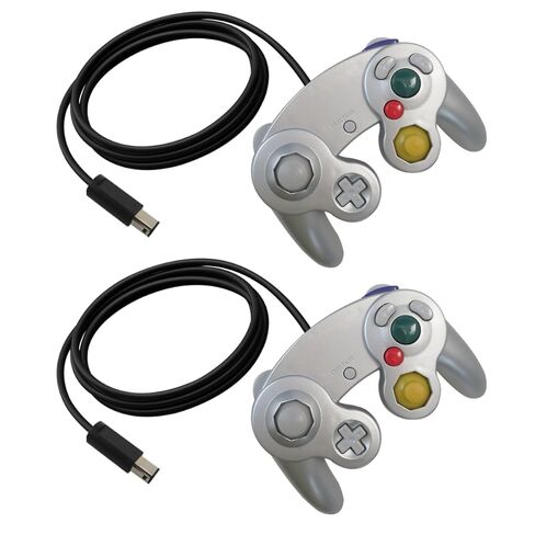 Icelily 2-Pack Wired Controllers for GameCube/Wii – Extend to for Switch/PC/Wii U via Adapter*, Upgraded Rumble, Plug & Play, Ideal for Super Smash Bros & Family Game Nights(Black& Blue) in Saudi Arabia
