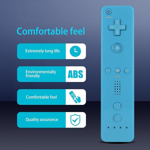 وحدة تحكم عن بعد بديلة من ZWP لجهاز Wii & Wii U، مدمجة 2 في 1 موشن بلس مع حافظة من السيليكون ونونشوك (أزرق) in Kuwait