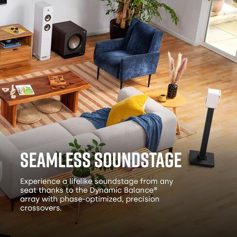 Polk Signature Elite ES10 Surround Loudspeaker - Hi-Res Audio Certified, Dolby Atmos & DTS:X Compatible, 1" Tweeter & 4" Woofer, Power Port Technology for Effortless Bass (Pair,Black) (Renewed) in Saudi Arabia