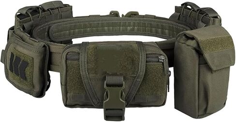 Tactical Battle Belt with Quick Release & Accessory Pouches - 7 in 1 Duty Belt for Men (Camouflage) in Saudi Arabia
