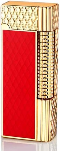 Classic Narrow Lighter, Side Slide Lgnition Butane Lighter Refillable for Women and Men, Dad, Husband (Fuel Not Included),Gold b in Saudi Arabia