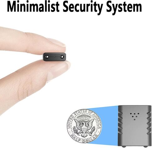 كاميرا مراقبة W-Mini مع بطاقة SD سعة 64 جيجابايت، بطارية مدمجة، فيديو عالي الدقة، رؤية ليلية، كشف الحركة، تخزين سحابي، واي فاي وكاميرا داخلية غير متصلة بالإنترنت للمنزل والمكتب ومراقبة السيارة والمزيد in Kuwait