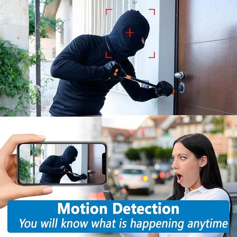 كاميرا مراقبة W-Mini مع بطاقة SD سعة 64 جيجابايت، بطارية مدمجة، فيديو عالي الدقة، رؤية ليلية، كشف الحركة، تخزين سحابي، واي فاي وكاميرا داخلية غير متصلة بالإنترنت للمنزل والمكتب ومراقبة السيارة والمزيد in Kuwait