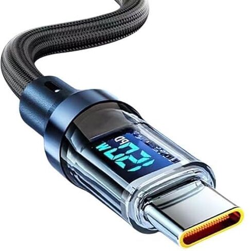 USB to USB C Cable 6.5FT 120W Charger Cables with Display High Speed Type C Charger Cord Fast Charging for Phone (2M/6.5FT) in Saudi Arabia