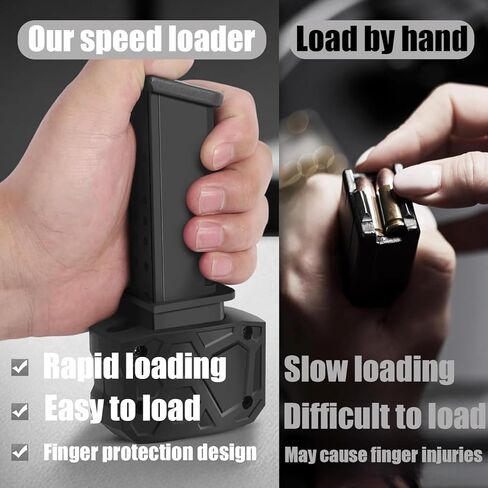 محمل سرعة المجلات لـ Glock 9mm & .40 S&W - متوافق مع Glock 17، 19، 22، 23، 26، 34، 35 والمزيد - أداة تحميل السرعة المريحة والمحمولة (التصميم الكلاسيكي) in Kuwait