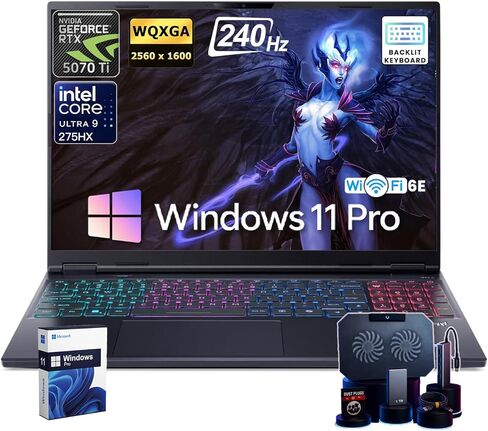 كمبيوتر محمول للألعاب Acer Predator Helios Neo 16S، شاشة GeForce RTX 5070Ti مخصصة، شاشة WQXGA OLED مقاس 16 بوصة، Intel 24-Core U9-275HX، لوحة مفاتيح بإضاءة خلفية RGB، Win 11 Pro، Copilot، ملحقات، Wi-Fi 6E، 32 جيجابايت DDR5 + 1 تيرابايت SSD in Saudi Arabia