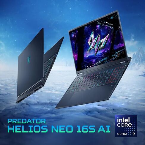 كمبيوتر محمول للألعاب Acer Predator Helios Neo 16S، شاشة GeForce RTX 5070Ti مخصصة، شاشة WQXGA OLED مقاس 16 بوصة، Intel 24-Core U9-275HX، لوحة مفاتيح بإضاءة خلفية RGB، Win 11 Pro، Copilot، ملحقات، Wi-Fi 6E، 32 جيجابايت DDR5 + 1 تيرابايت SSD in Saudi Arabia