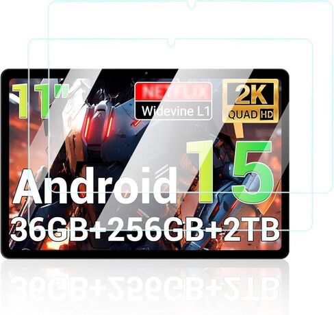 واقي شاشة لجهاز WITFOCUS M148 Android 15 11 بوصة، مضاد للخدش 9H حساس للمس، حواف مستديرة 2.5D خالية من الفقاعات، سهل التركيب، عبوتان. in Kuwait