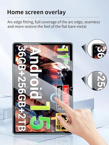واقي شاشة لجهاز WITFOCUS M148 Android 15 11 بوصة، مضاد للخدش 9H حساس للمس، حواف مستديرة 2.5D خالية من الفقاعات، سهل التركيب، عبوتان. in Kuwait