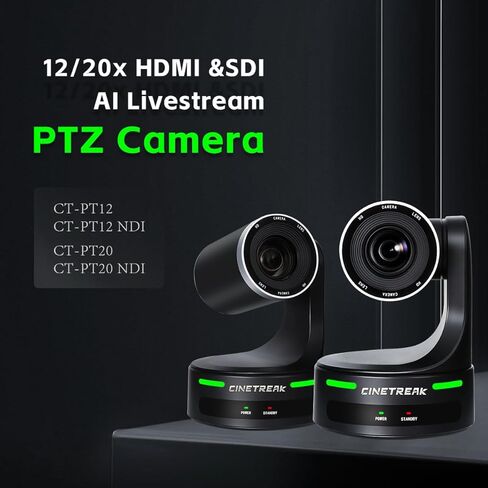 كاميرا CTPT12 12x PTZ 1080p HD مع تكبير بصري 12X، كاميرا مؤتمرات الفيديو، بث مباشر لعبادة الكنيسة، طاقة USB HDMI IP POE، محول فيديو متوافق in Kuwait