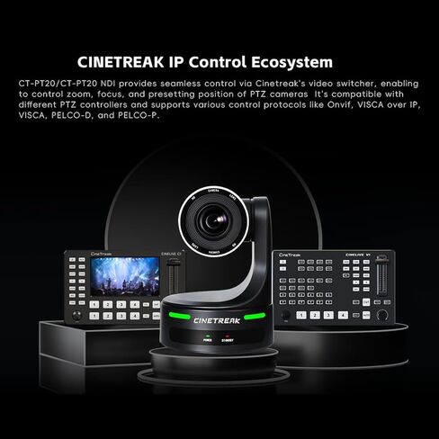 كاميرا CTPT12 12x PTZ 1080p HD مع تكبير بصري 12X، كاميرا مؤتمرات الفيديو، بث مباشر لعبادة الكنيسة، طاقة USB HDMI IP POE، محول فيديو متوافق in Kuwait