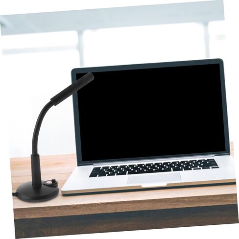 Alipis Desktop Microphone 3.5mm Chat Mic with Base for PC Laptop, Portable Plastic Microphone for Voice Recording and Game Streaming, Black Tabletop Mic for Online Meeting and Real- in Kuwait