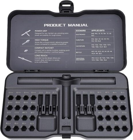 Magnetic Set Portable Repair Tool Kit with Colorcoded Bits for Computer Assembly Compact Storage Box/Cover in Saudi Arabia