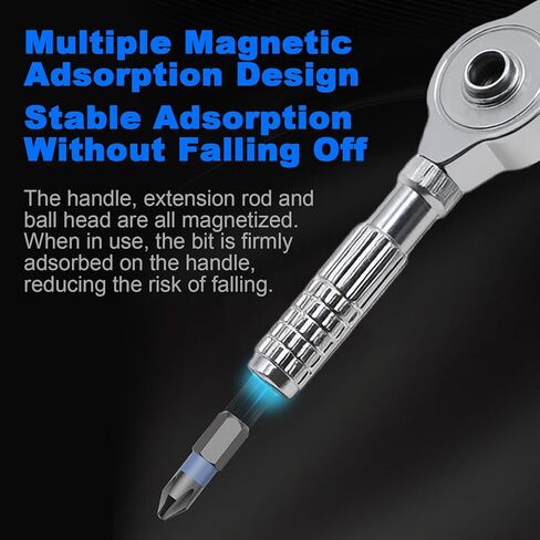Magnetic Set Portable Repair Tool Kit with Colorcoded Bits for Computer Assembly Compact Storage Box/Cover in Saudi Arabia