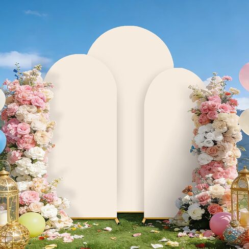 غطاء خلفية على شكل قوس أغطية قوسية مناسبة لحفلات الزفاف، قمة مستديرة من كيارا لحفلات الزفاف وحفلات أعياد الميلاد (أزرق داكن، 7.2أقدام + 6أقدام) in Kuwait