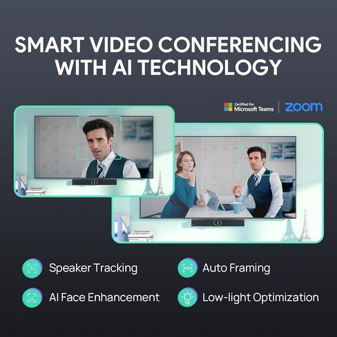 كاميرا مؤتمرات الفيديو Yealink UVC40-BYOD 4K 60FPS USB، معتمدة من Teams Zoom، كاميرا ويب بزاوية واسعة 133 درجة مع 8 ميكروفونات ومكبرات صوت، نظام مؤتمرات الصوت والفيديو لغرف التجمع الصغيرة USB-C in Kuwait