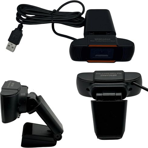 Webcam Webdaraz 1080P HD Autofocus with Stereo Microphone, USB Plug & Play Web Camera for PC/Laptop, Online Classes, Video Calls, Skype, Zoom – W01 in Saudi Arabia