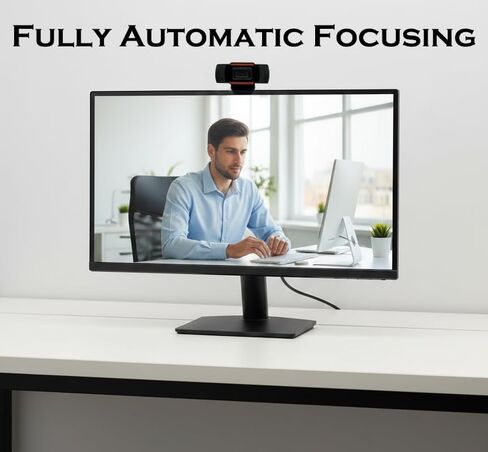 Webcam Webdaraz 1080P HD Autofocus with Stereo Microphone, USB Plug & Play Web Camera for PC/Laptop, Online Classes, Video Calls, Skype, Zoom – W01 in Saudi Arabia