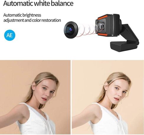 Webcam Webdaraz 1080P HD Autofocus with Stereo Microphone, USB Plug & Play Web Camera for PC/Laptop, Online Classes, Video Calls, Skype, Zoom – W01 in Saudi Arabia