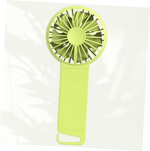 مروحة صغيرة محمولة قابلة لإعادة الشحن عبر USB للاستخدام المنزلي والمكتب، مروحة USB محمولة باللون الأخضر الفلوريسنت بحجم صغير 85 × 35 × 193 ملم in Saudi Arabia