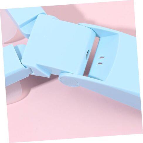مروحة صغيرة محمولة USB برأسين من Lurrose، مروحة تبريد محمولة قابلة لإعادة الشحن مع تصميم قابل للطي للسفر والاستخدام المكتبي، أزرق سماوي in Kuwait