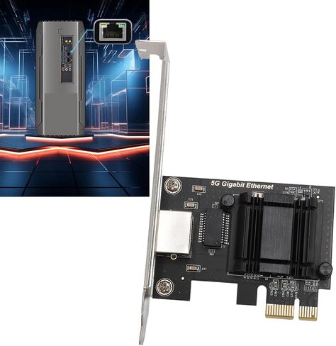 بطاقة شبكة PCIe 5 جيجا بايت، محول بطاقة PCIe إلى CNetwork، محول شبكة PCI Express، جيجابت إيثرنت لـ 10 11، لنظام Linux in Kuwait