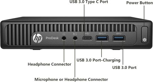 HP Prodesk 600 G2 Mini Desktop Computer PC, Core i5-6500 3.2GHz-3.6GHz, 8GB DDR4 RAM, 256GB SSD, Keyboard & Mouse, USB WiFi+BT, Windows 11 Pro (Renewed) in Kuwait